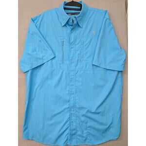 Ariat Tek Ventek Outbound Shirt Mens L Blue Fishing Shirt Vented Lightweight